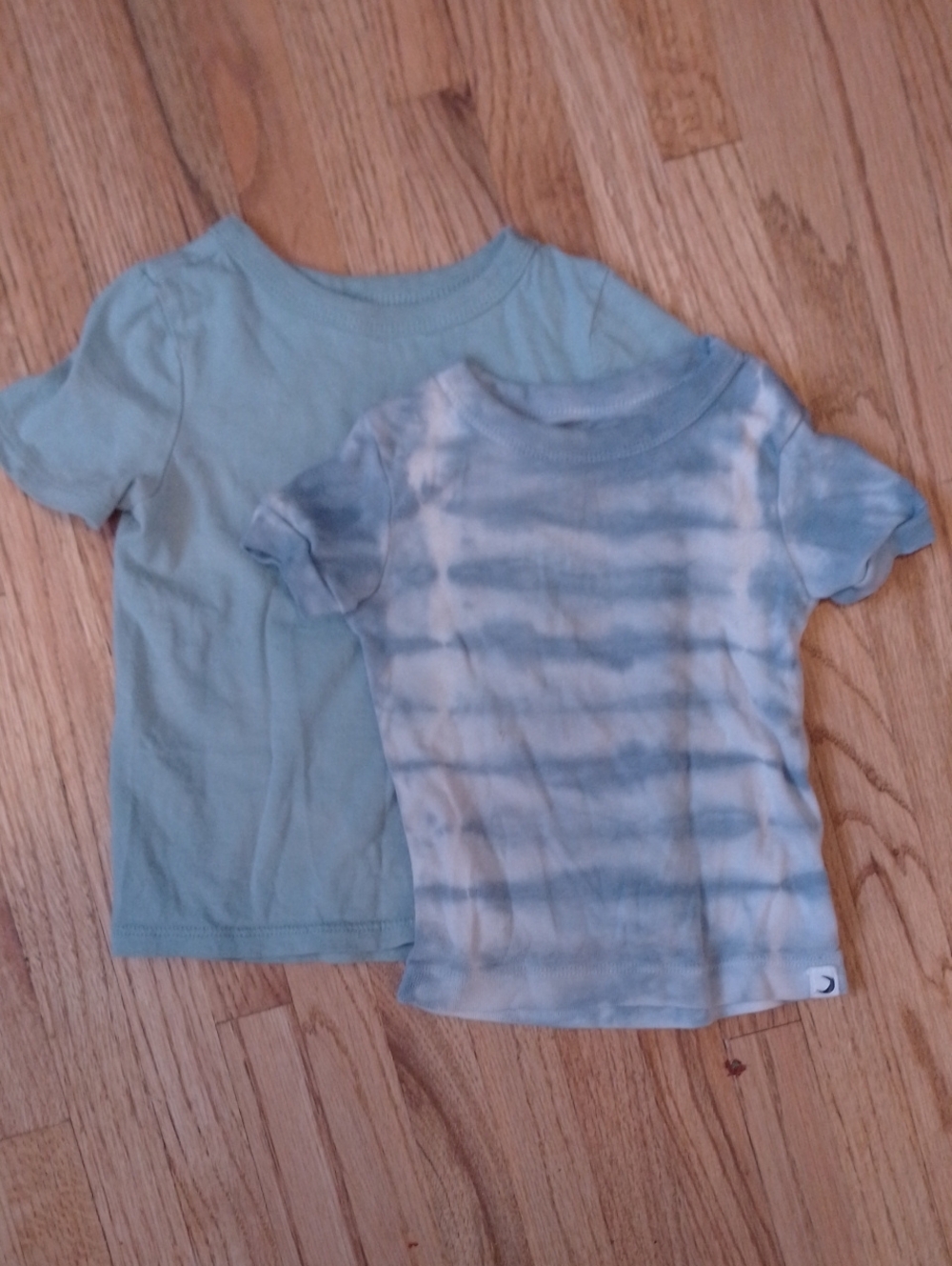 Little Eartlings  Kids Short Sleeve Tee Set - Light Blue & Blue Tie-Dye Bundle